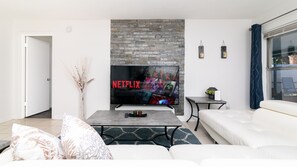 House, Multiple Beds, Pool Access, Pool View | Living area | TV - The Peaceful Retreat (Kissimmee)