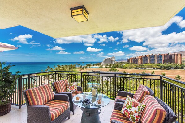 Lägenhet - flera sängar - balkong - havsutsikt (Hale Leilani) | Boendeområde