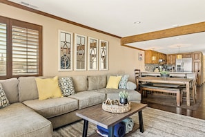 Condo, Multiple Beds, Balcony, Mountain View (The Adler's Nest) | Living area | 42-inch flat-screen TV with digital channels, TV, fireplace