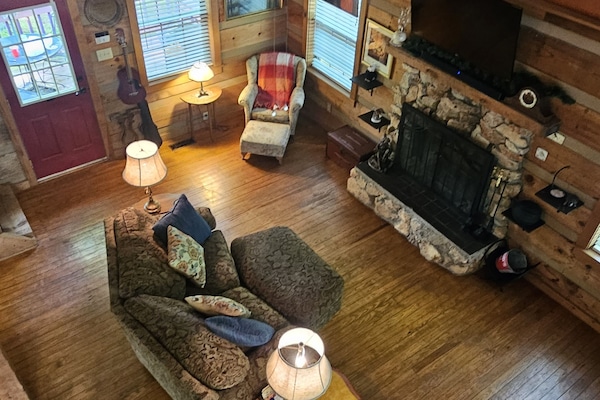 livingroom view from the upstairs loft area