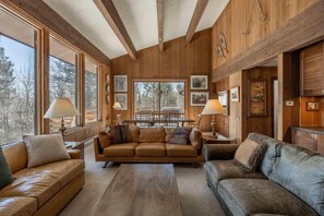 TV, fireplace, DVD player, stereo