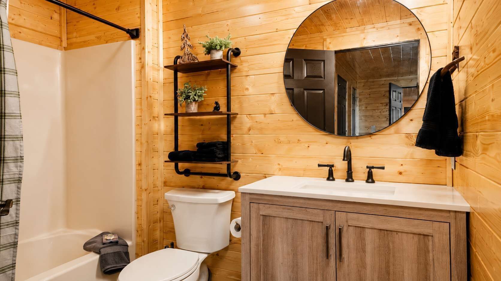 Bathtub, hair dryer, towels