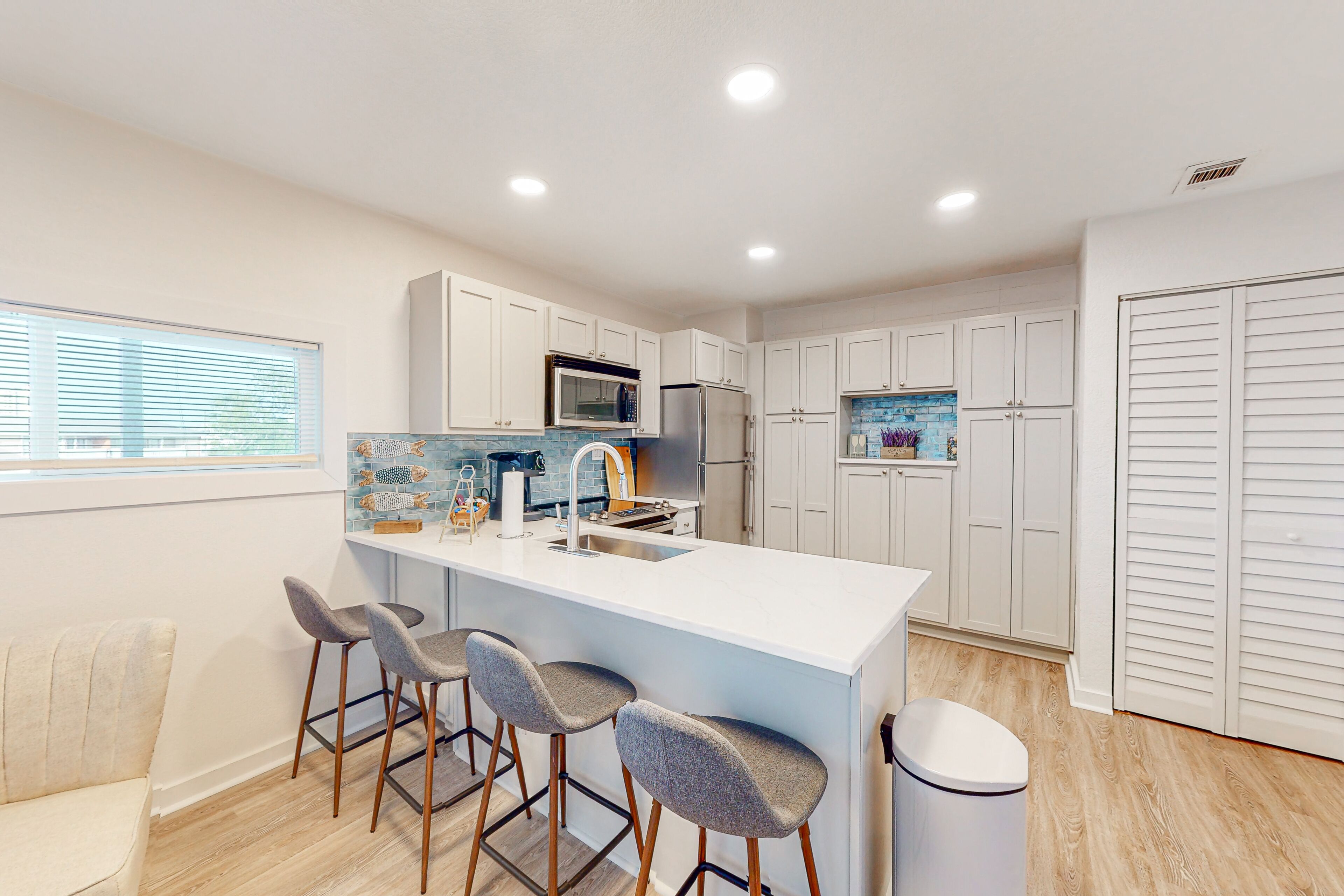 Inviting space with balcony near beach access, private w/d