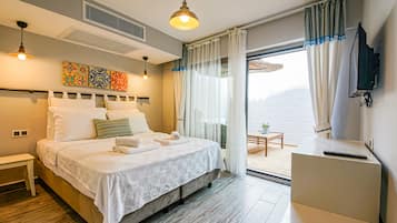 Rom – deluxe, terrasse | Sengetøy