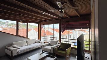 Superior-Penthouse, Mehrere Schlafzimmer, Küche, Meerblick | Bettwäsche