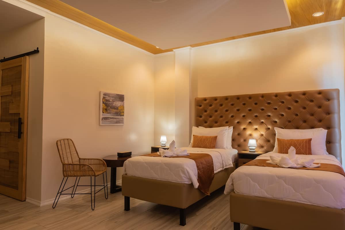 Premium bedding, down duvets, memory-foam beds, minibar