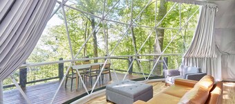 Asheville Dome Sleeps 6 + Hot Tub + Mountain View