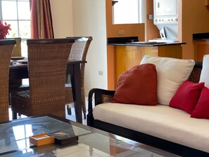 Panoramic Apartment, 2 Bedrooms, Ocean View, Sea Facing | Living area | 1-inch TV with digital channels