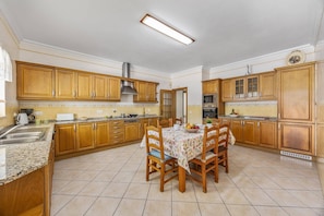 Fridge, microwave, dishwasher