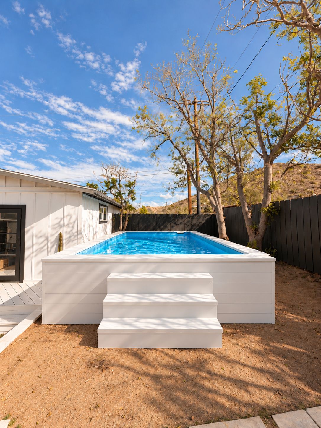 POOL, 10x18 ft, 4 ft deep.