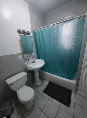 Soap, shampoo, toilet paper