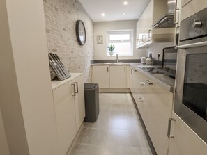 Fridge, dishwasher, electric kettle, toaster