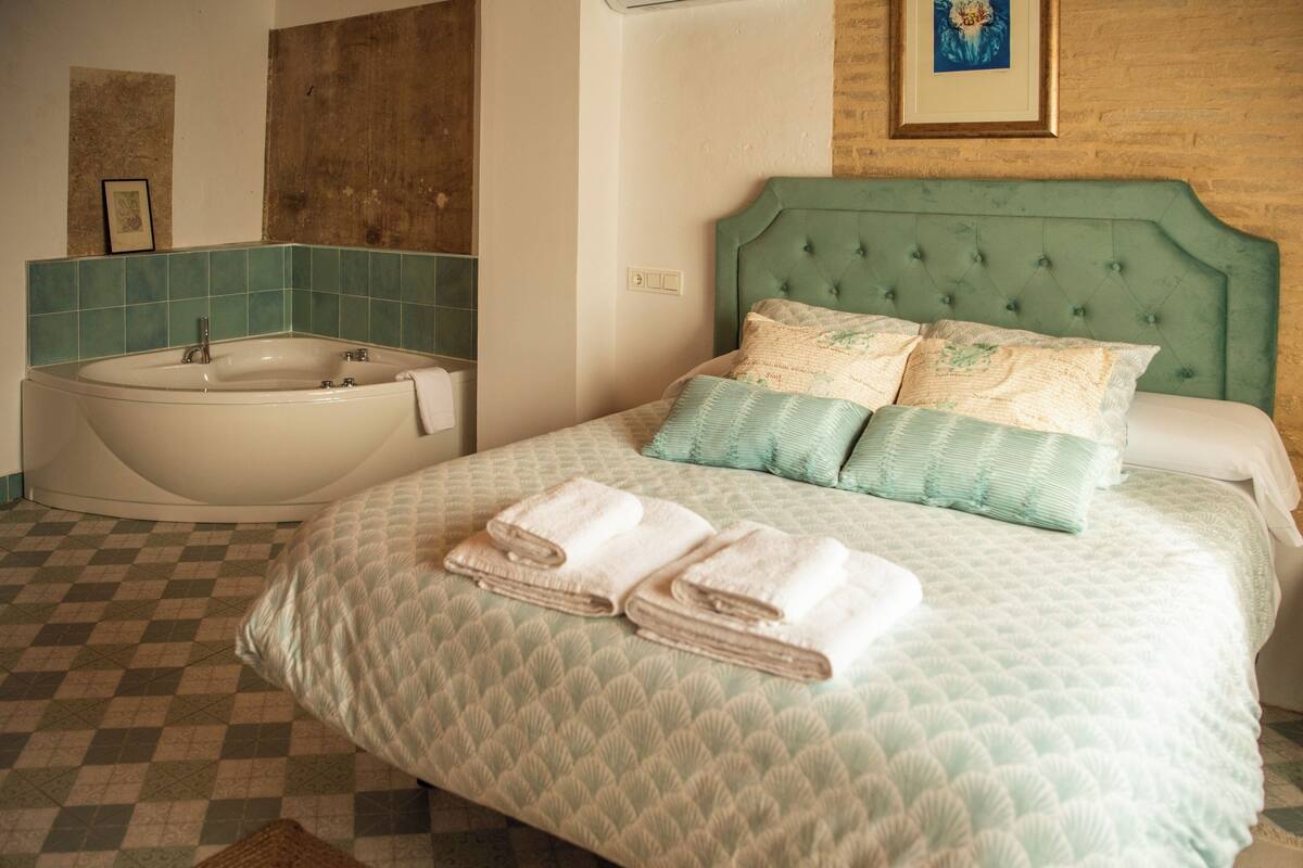 Familien-Doppelzimmer, 1 Doppelbett, Gartenblick