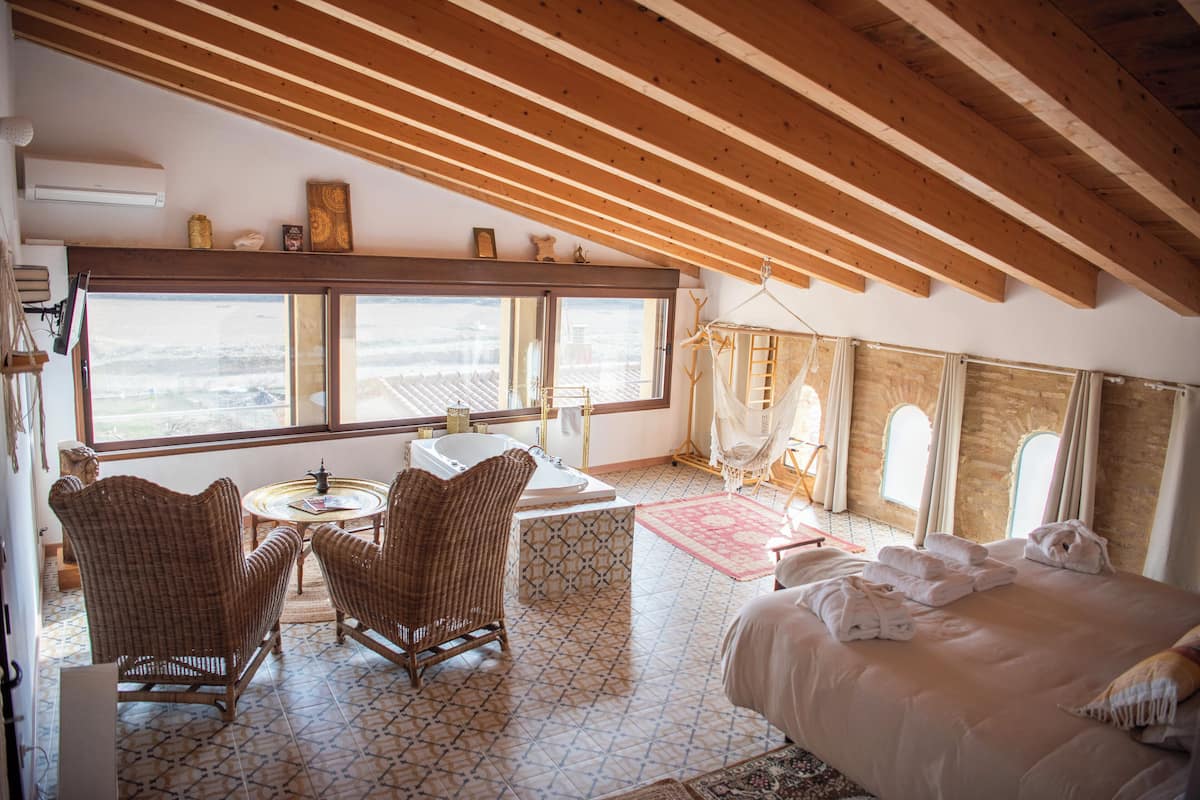 Honeymoon-Doppelzimmer, Gartenblick