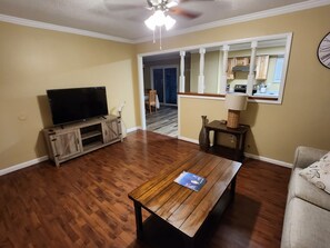 Flat-screen TV - S2. Lakeside home in Historic Scottsboro (Scottsboro)