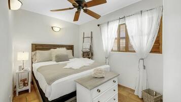 2 bedrooms, bed sheets
