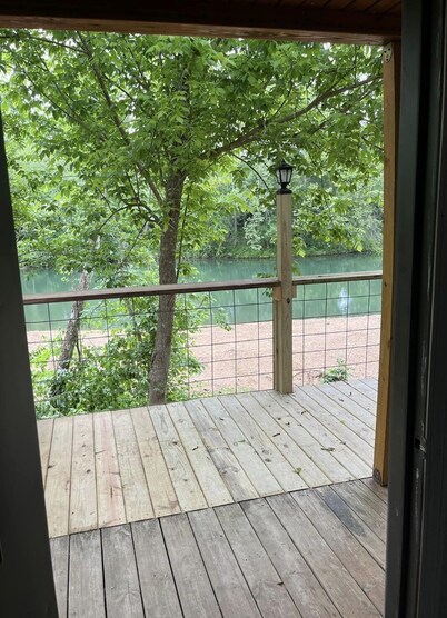 New cabin located on the jacks fork river front.