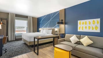 Ropa de cama de alta calidad, escritorio, cortinas opacas