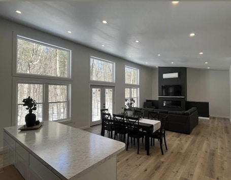 Interior. Brand new, modern, cozy house in the woods!