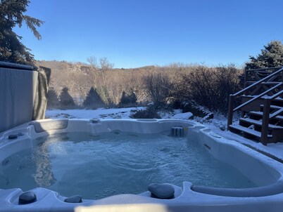 Relaxing Riverview Cabin with Scenic Hot Tub