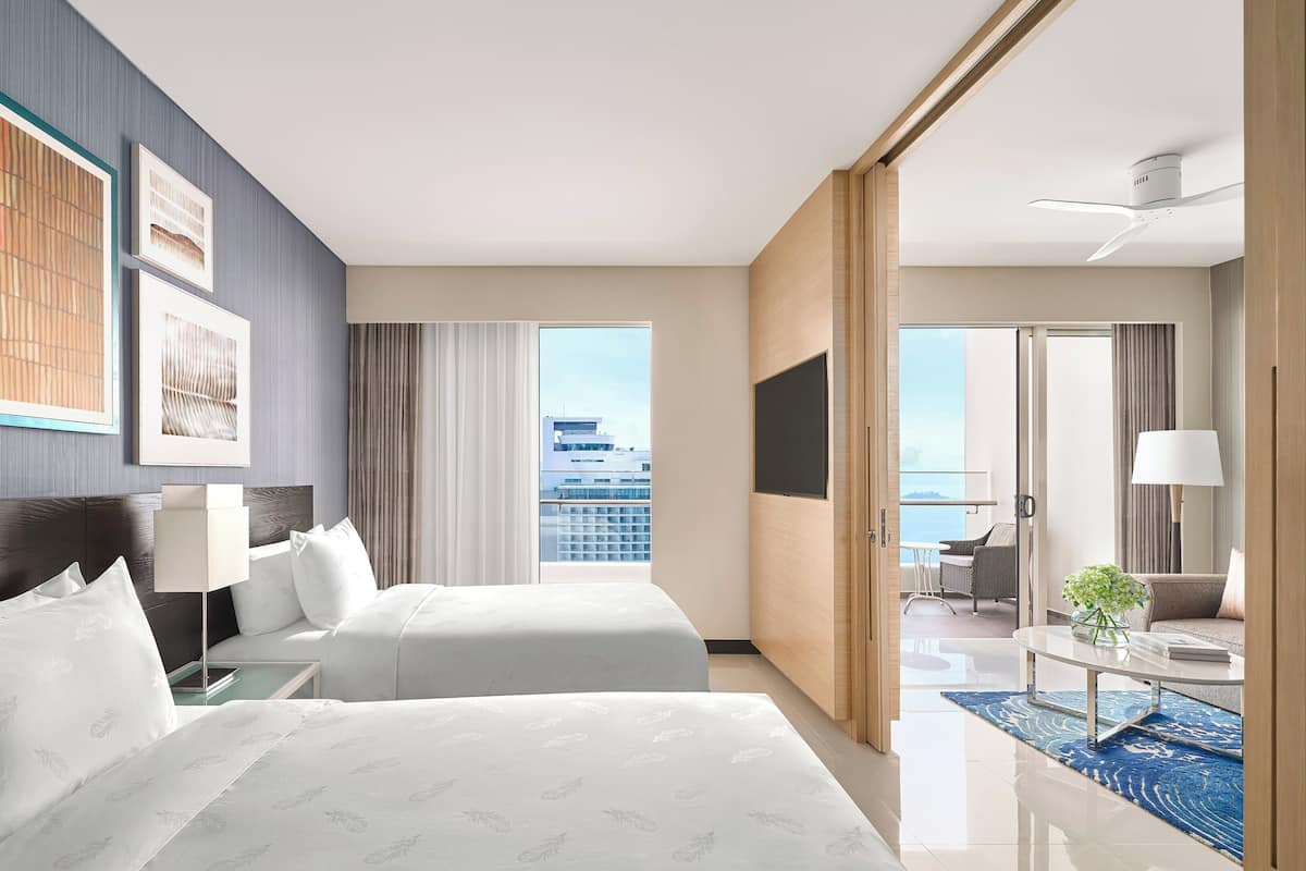 Suite, 2 Bedrooms, City View | In-room safe, laptop workspace, soundproofing, iron/ironing board