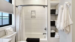 Hair dryer, towels
