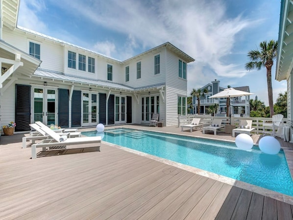 A heated pool