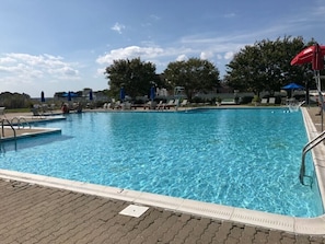Outdoor pool - Bayfront, Sleeps 10, Boat Slip, 3 BR/2.5 BATH, Main Pool Open After Labor Day (Ocean City)