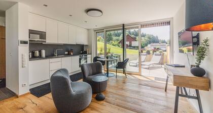Ferienwohnung “ 1 Zimmer mit Terrasse”, privater Terrasse und WLAN