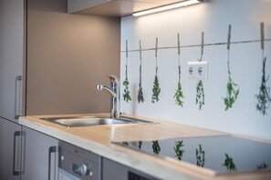 Kühlschrank, Ofen, Herdplatte, Geschirrspüler