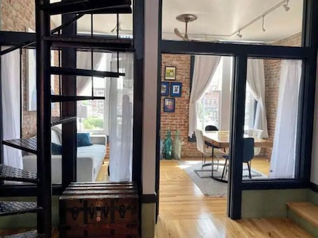 Interior. Unique Loft Downtown Glens Falls