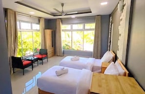 Family Quadruple Room | Premium bedding, individually furnished, free WiFi - Go Surf Maldives (Thulusdhoo Island)