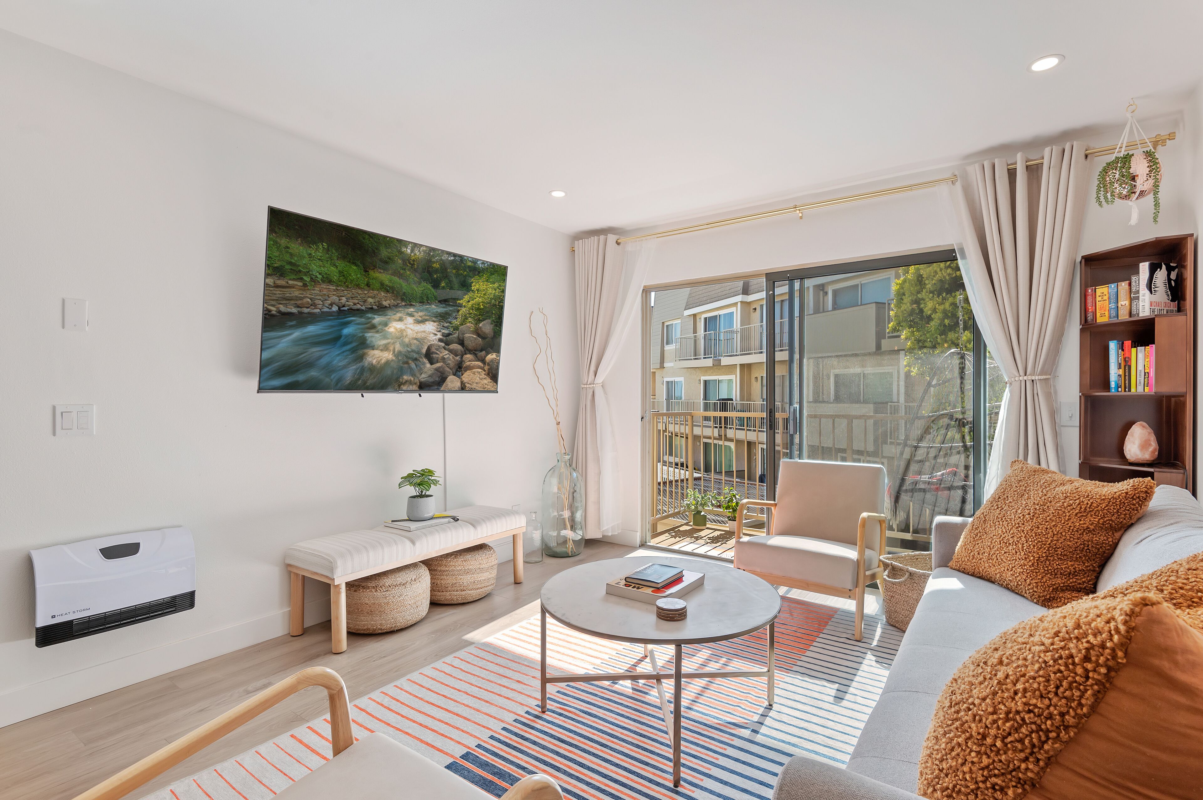 Large smart TV in the living room