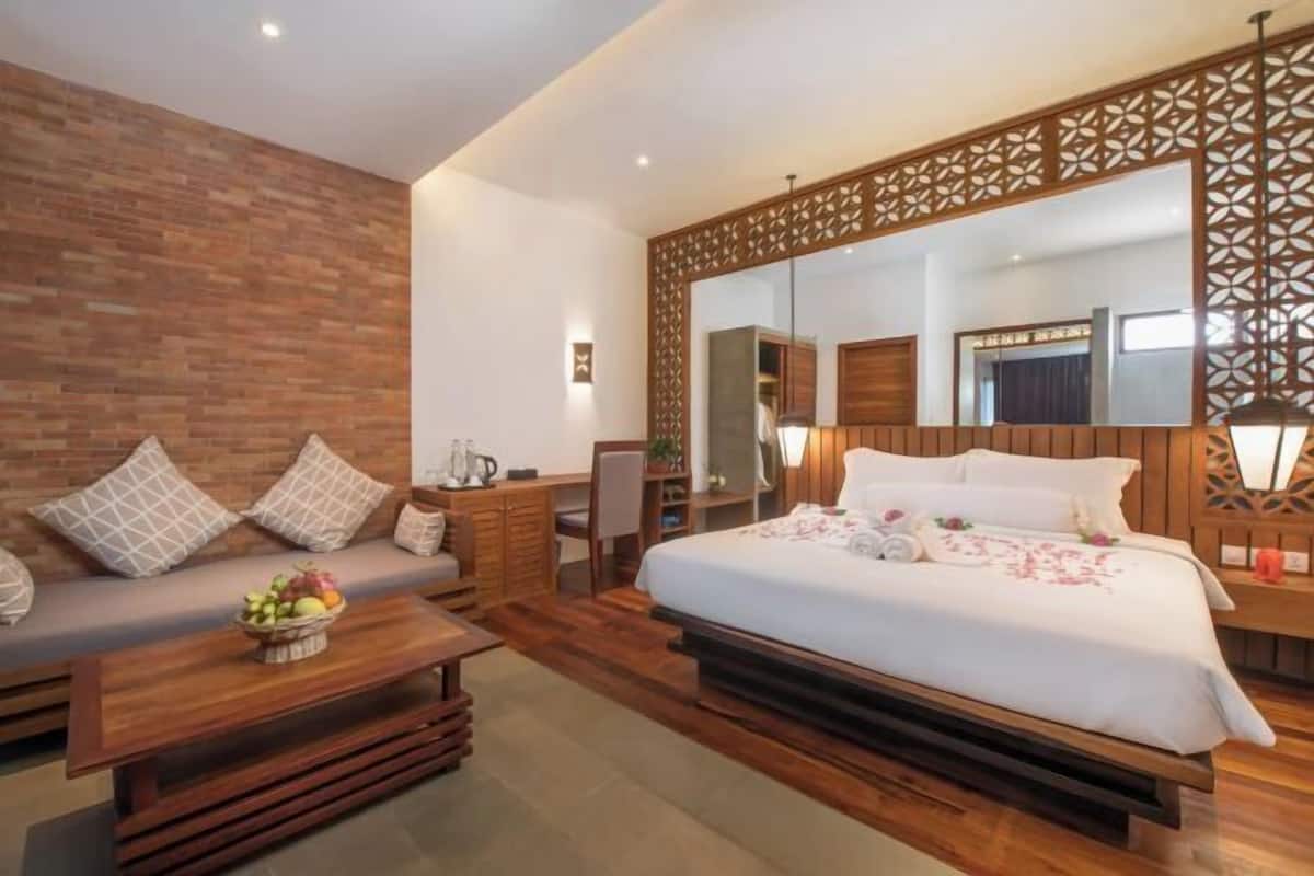 2 bilik tidur, peralatan tempat tidur premium, bar mini