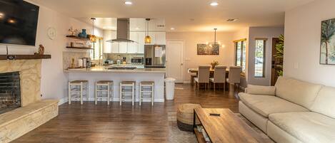 Smart TV, table football, ping pong