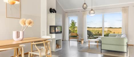 TV, fireplace, stereo