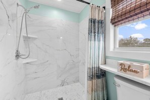 Hair dryer, towels