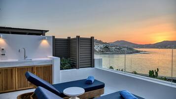 Junior Suite, Sea View (200m from the Main Hotel) | Terrace/patio