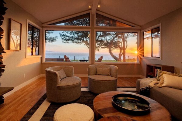 TV, fireplace, video games, books