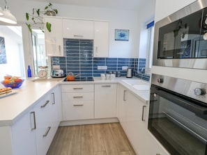 Fridge, dishwasher, electric kettle, toaster