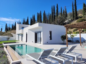 Outdoor pool - Nafplio Villa, private pool and sea view. (Tolo)