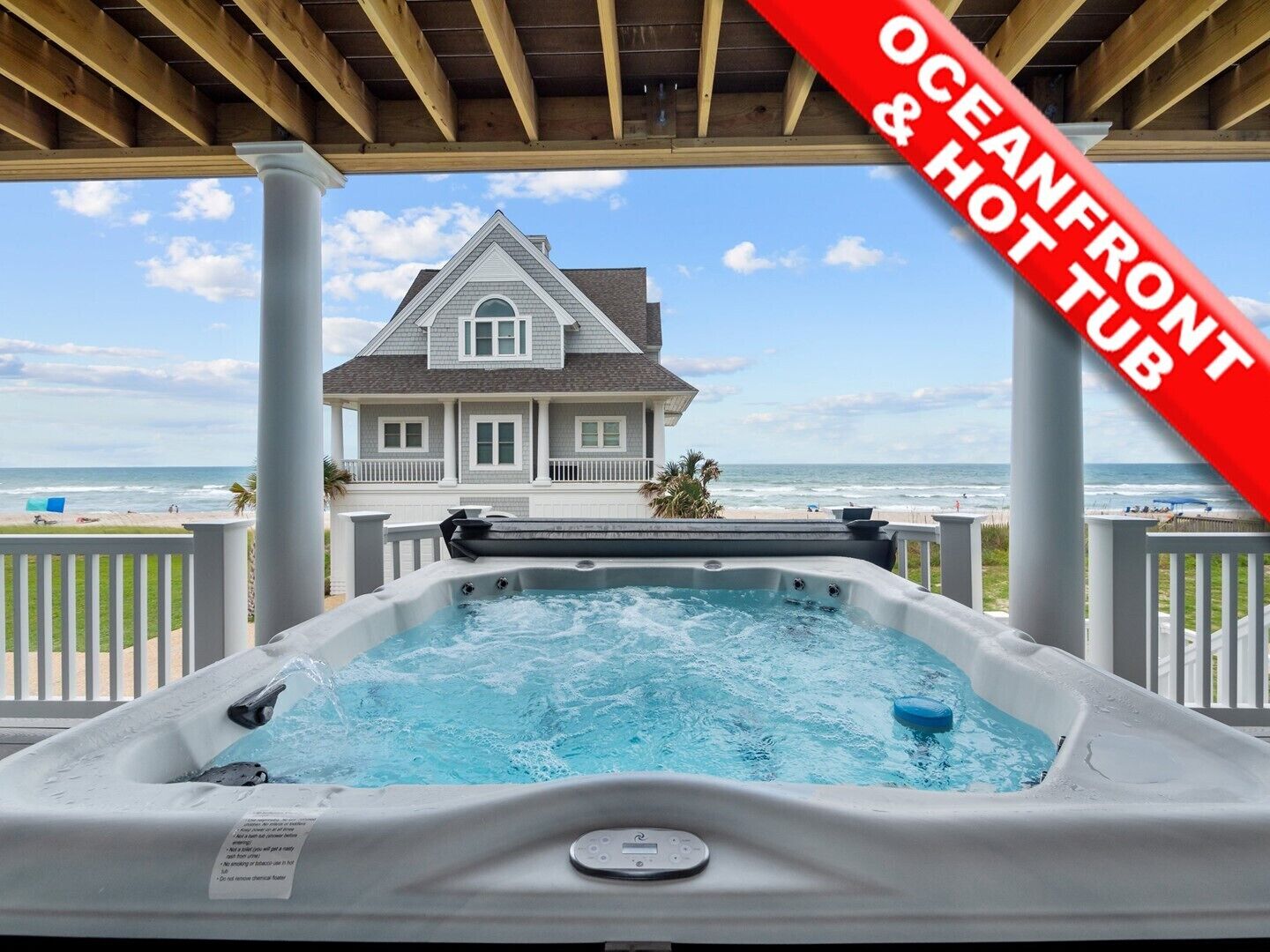 6BR Oceanfront B on North Topsail Beach - Hot Tub - Pool - Sleeps 16