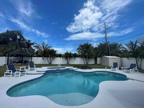 A heated pool
