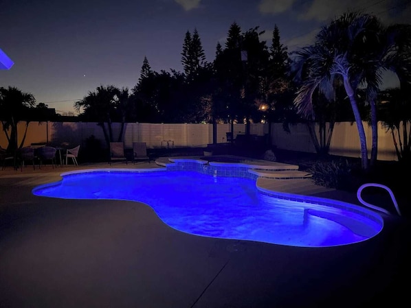 A heated pool