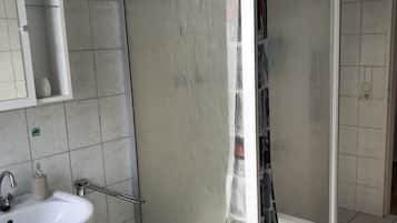 Shower, soap, toilet paper