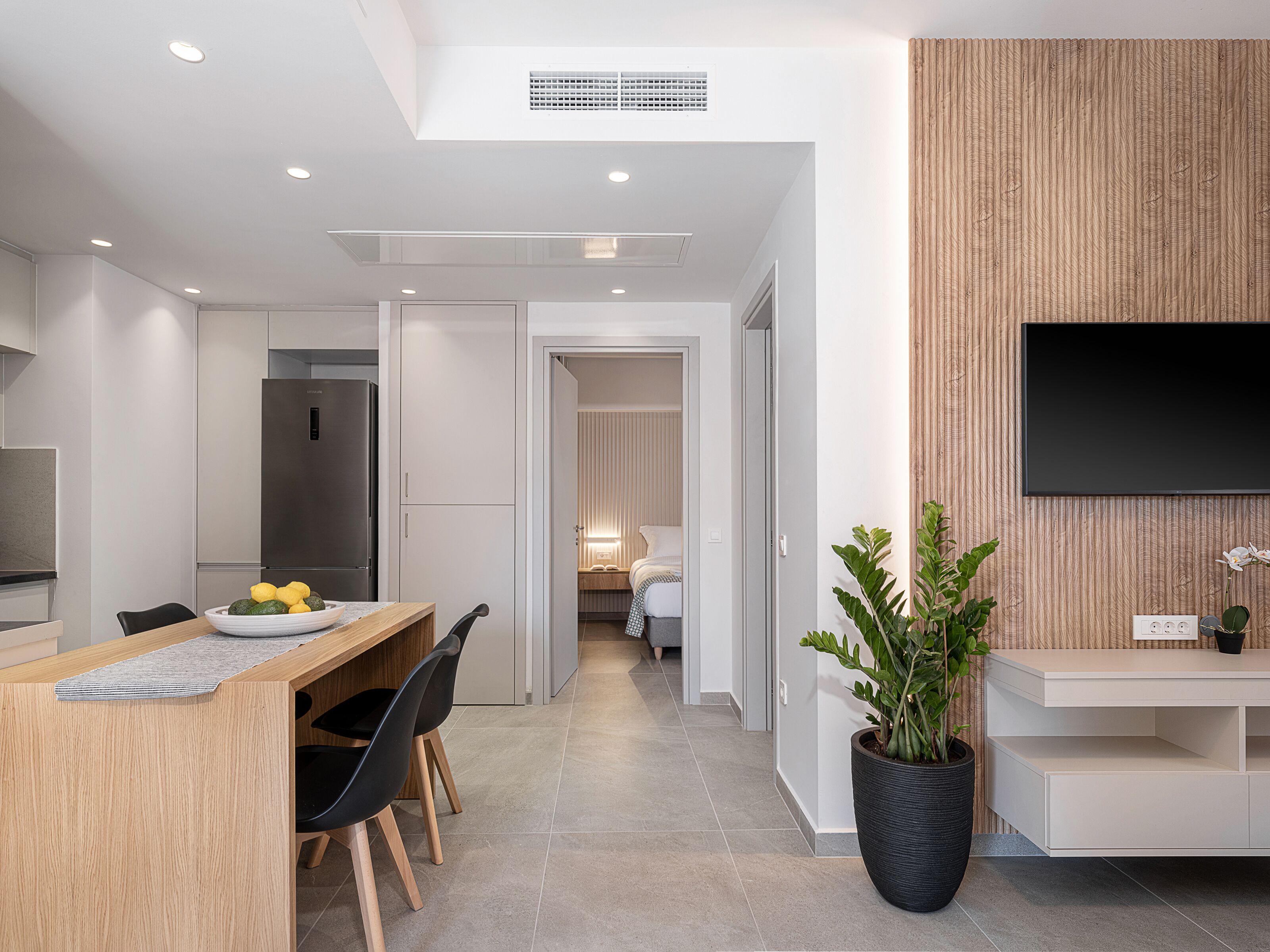 Leilighet – design | Oppholdsområde | Flatskjerm-TV