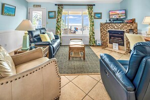 TV, fireplace - Welcome to Finder's Keepers! (St. George Island)