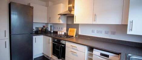 Microwave, oven, stovetop, dishwasher