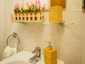 Basic Room | Bathroom | Shower, hair dryer, towels, soap