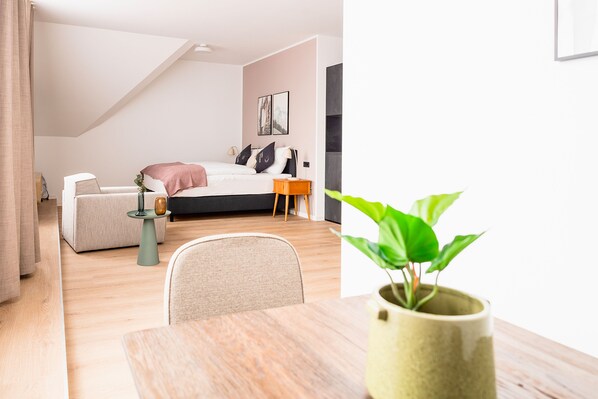 Suite | Individually decorated, individually furnished, laptop workspace